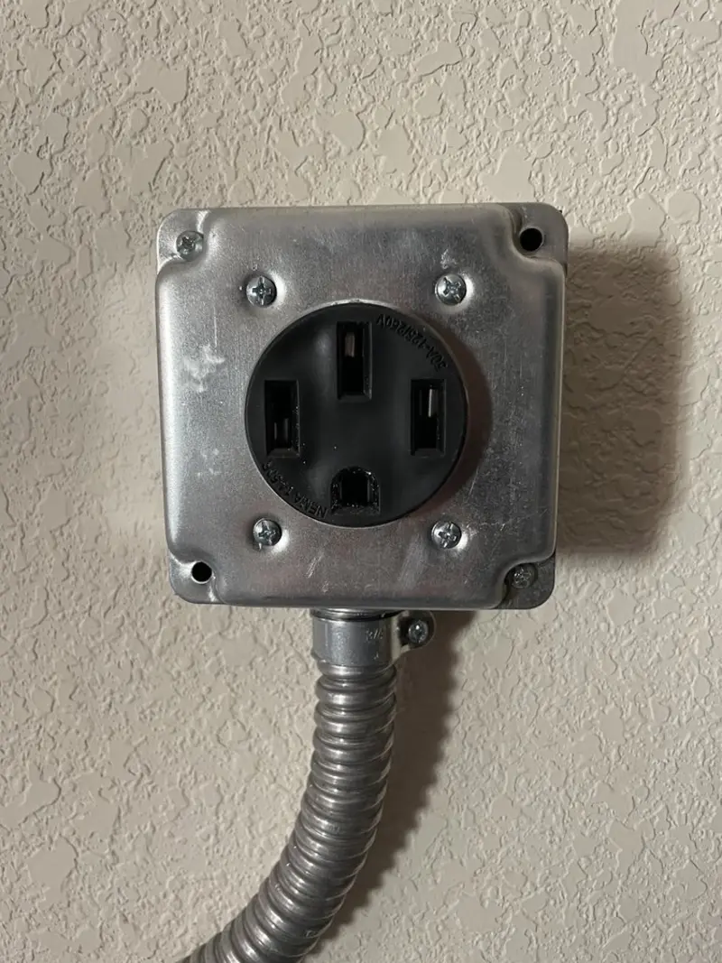NEMA 14-50 outlet installed for Electrical Panel Upgrade in Elmwood
